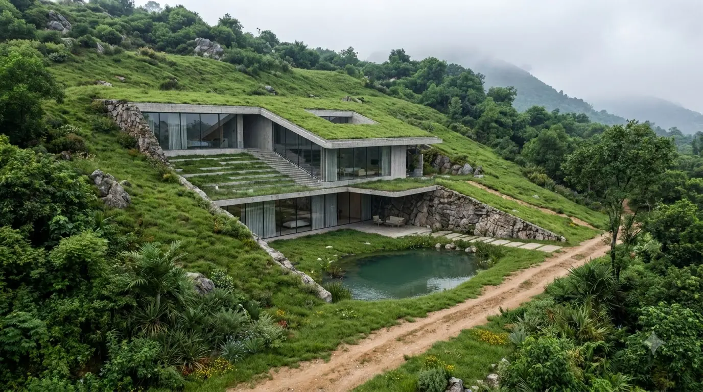 Ảnh đại diện Biệt thự Sân trong Bám địa hình