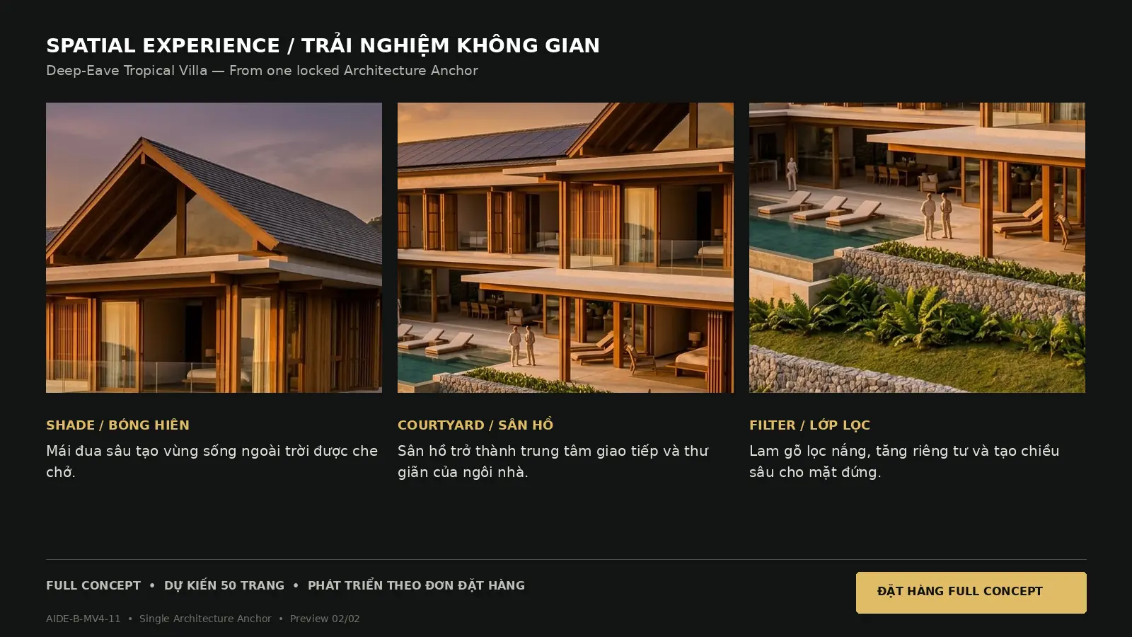 Biệt thự nhiệt đới mái đua sâu · trang xem trước 2/2