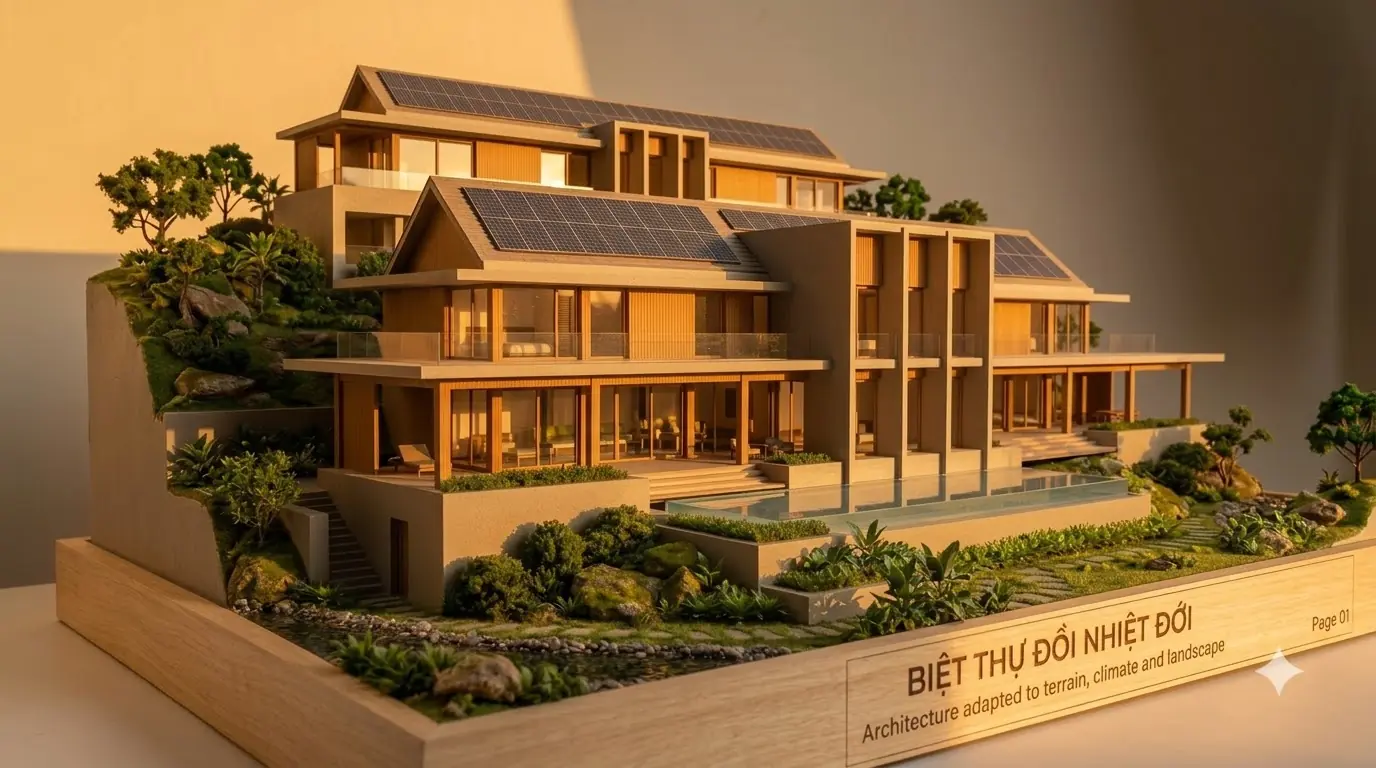 Ảnh đại diện Biệt thự mái dốc năng lượng phân tầng