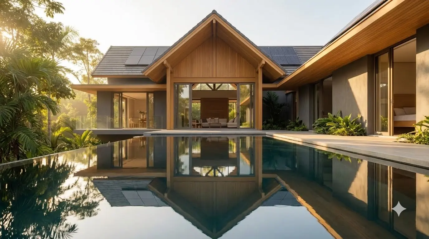Ảnh đại diện Nhà ở pavilion sân trong trên đế đá
